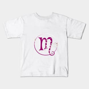 Monogram fairy flowers, letter M Kids T-Shirt